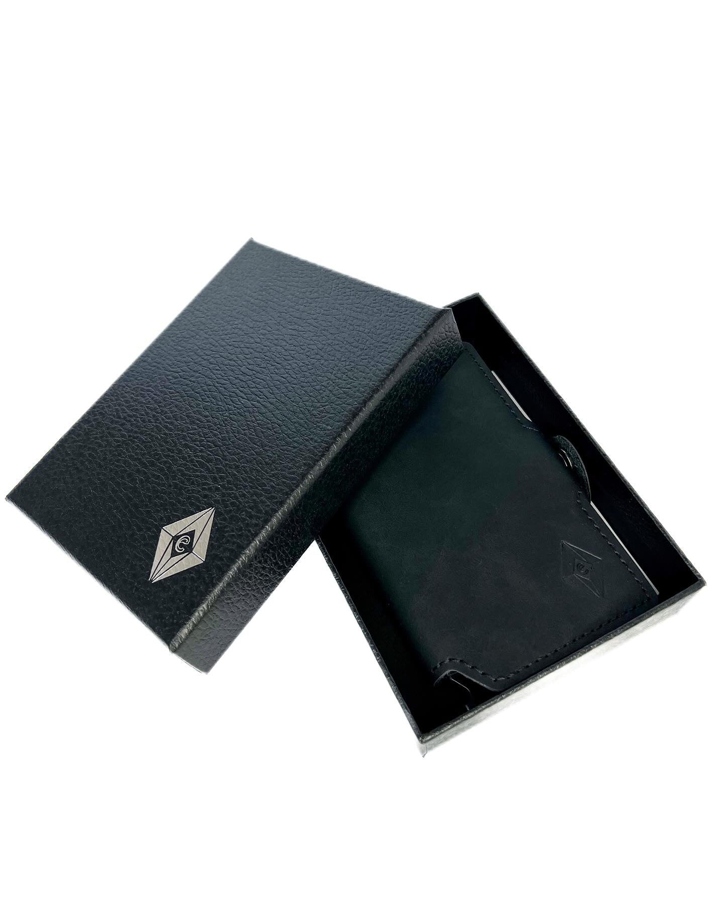 Card holder standard buton black. RFID