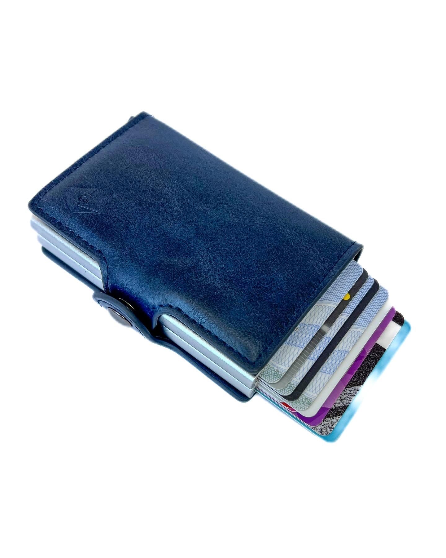 Card holder double blue. RFID