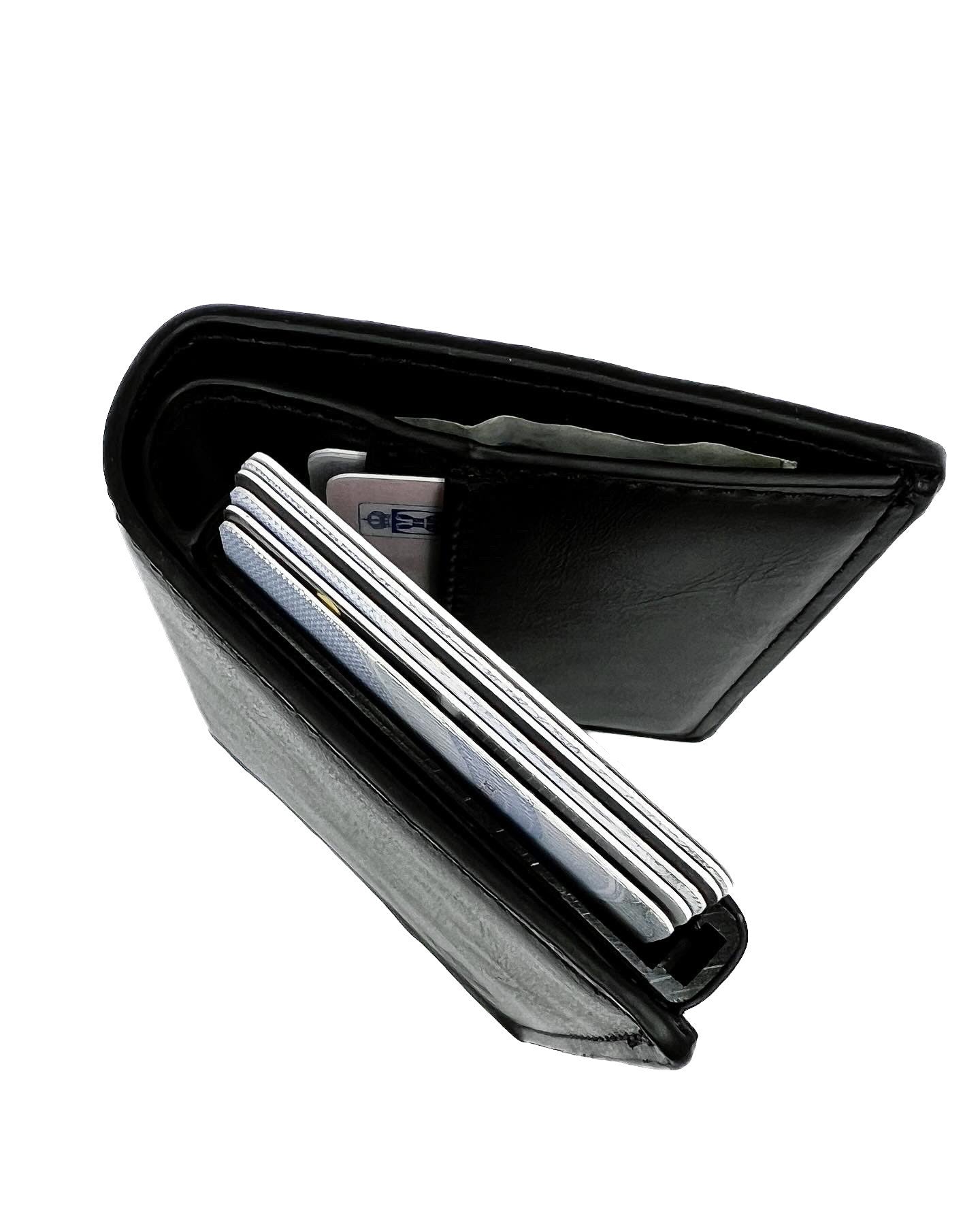 Card holder wallet black.RFID