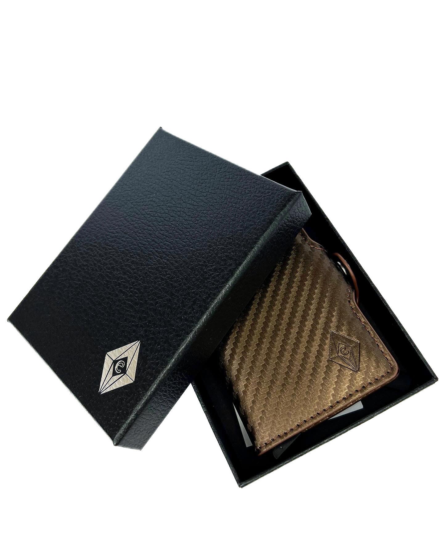 Card holder zip carbon bacar. RFID
