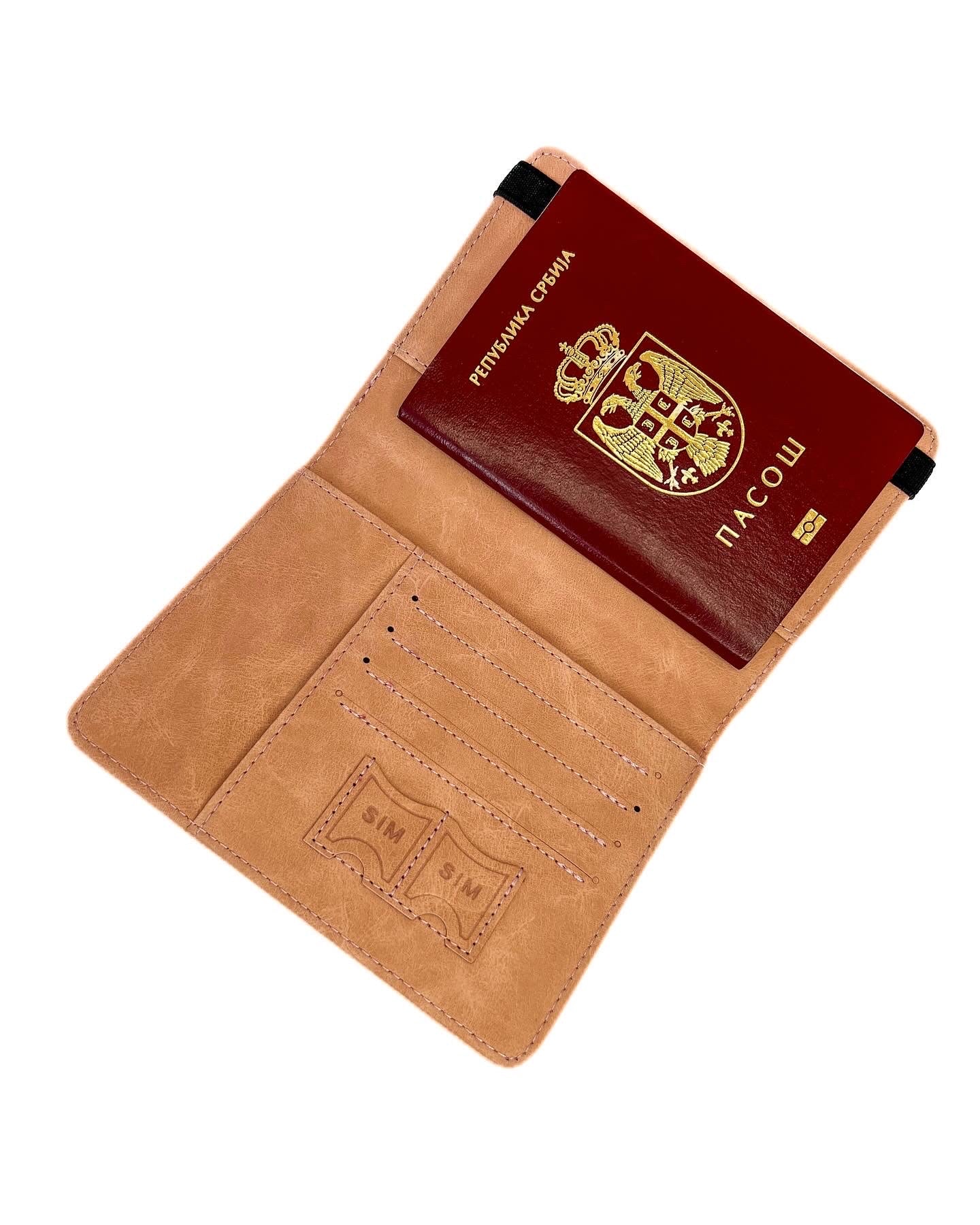 Passport holder peach. RFID