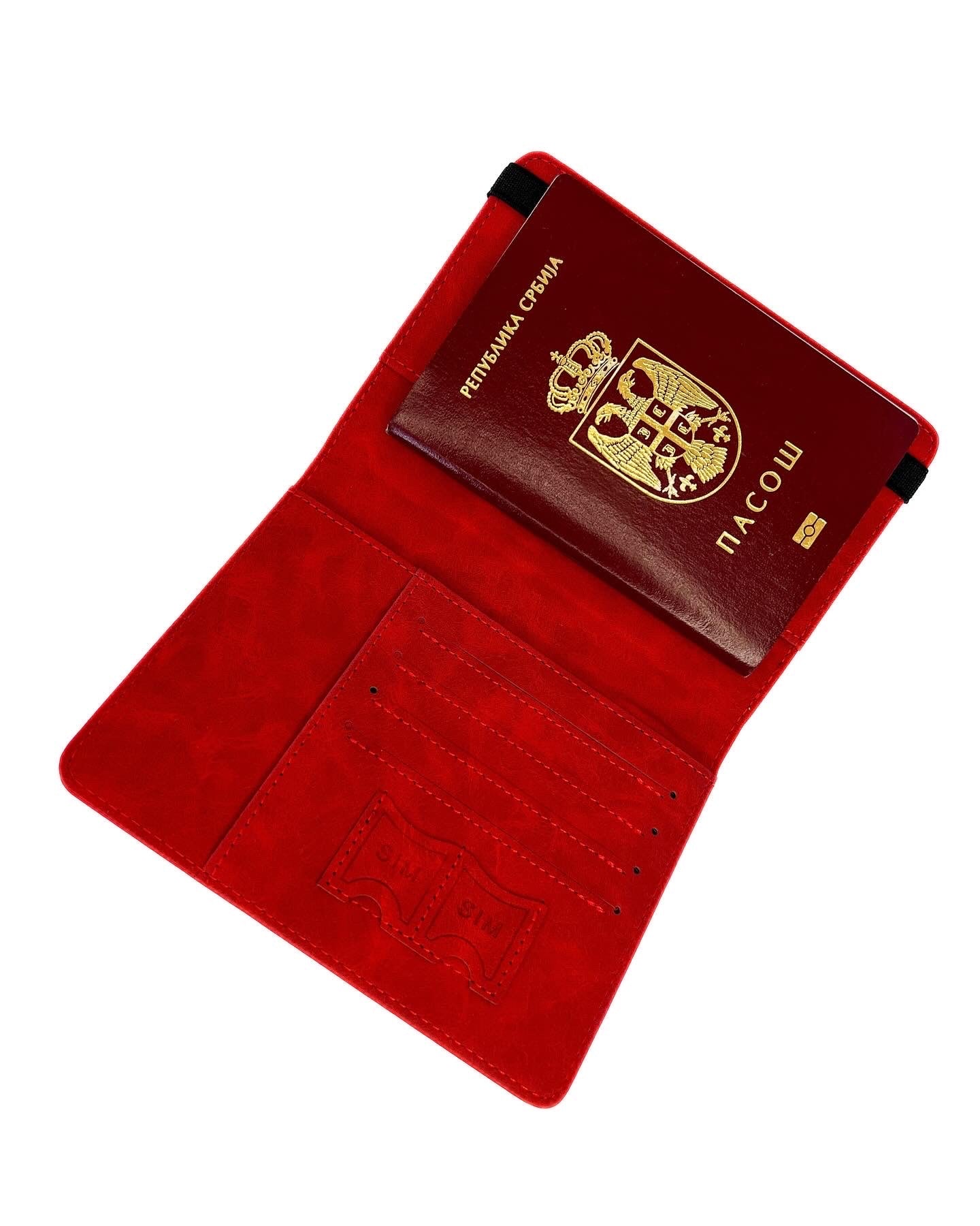 Passport holder red. RFID