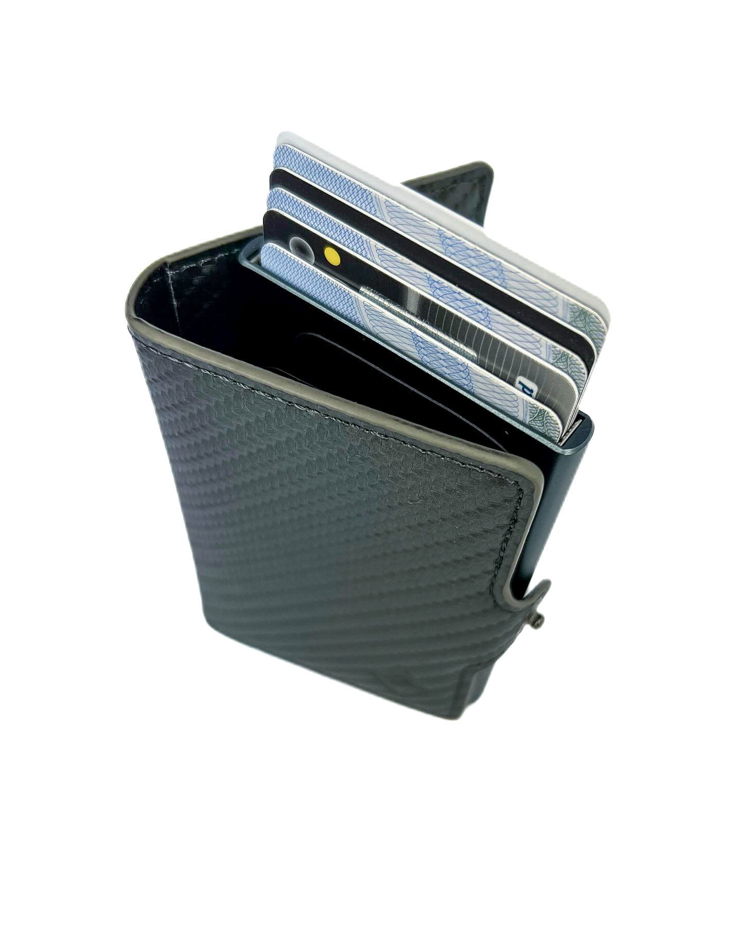 Drzac kartica zip karbon sivi. RFID
