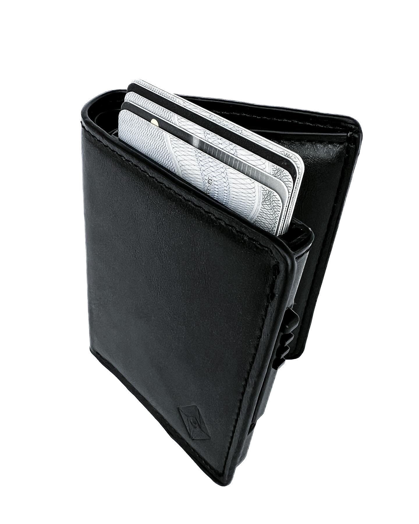 Card holder wallet black.RFID