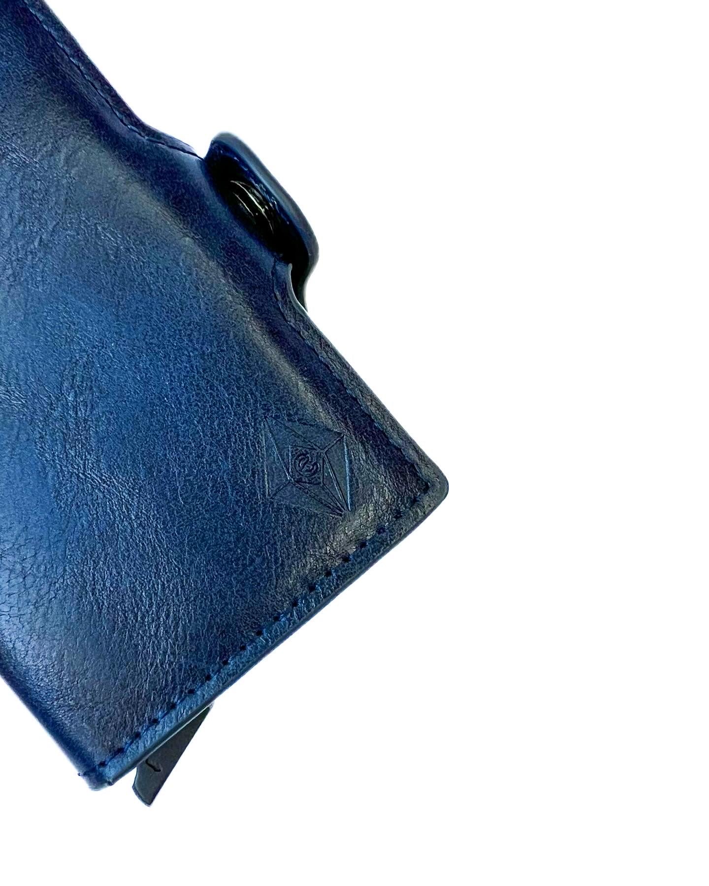 Card holder double blue. RFID