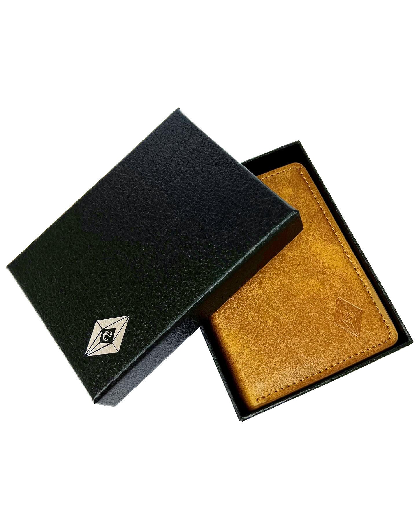 Card holder wallet camel.RFID