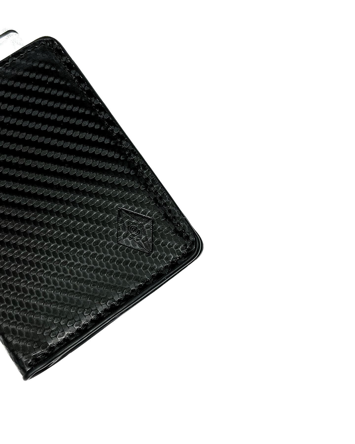 Card holder wallet carbon black.RFID