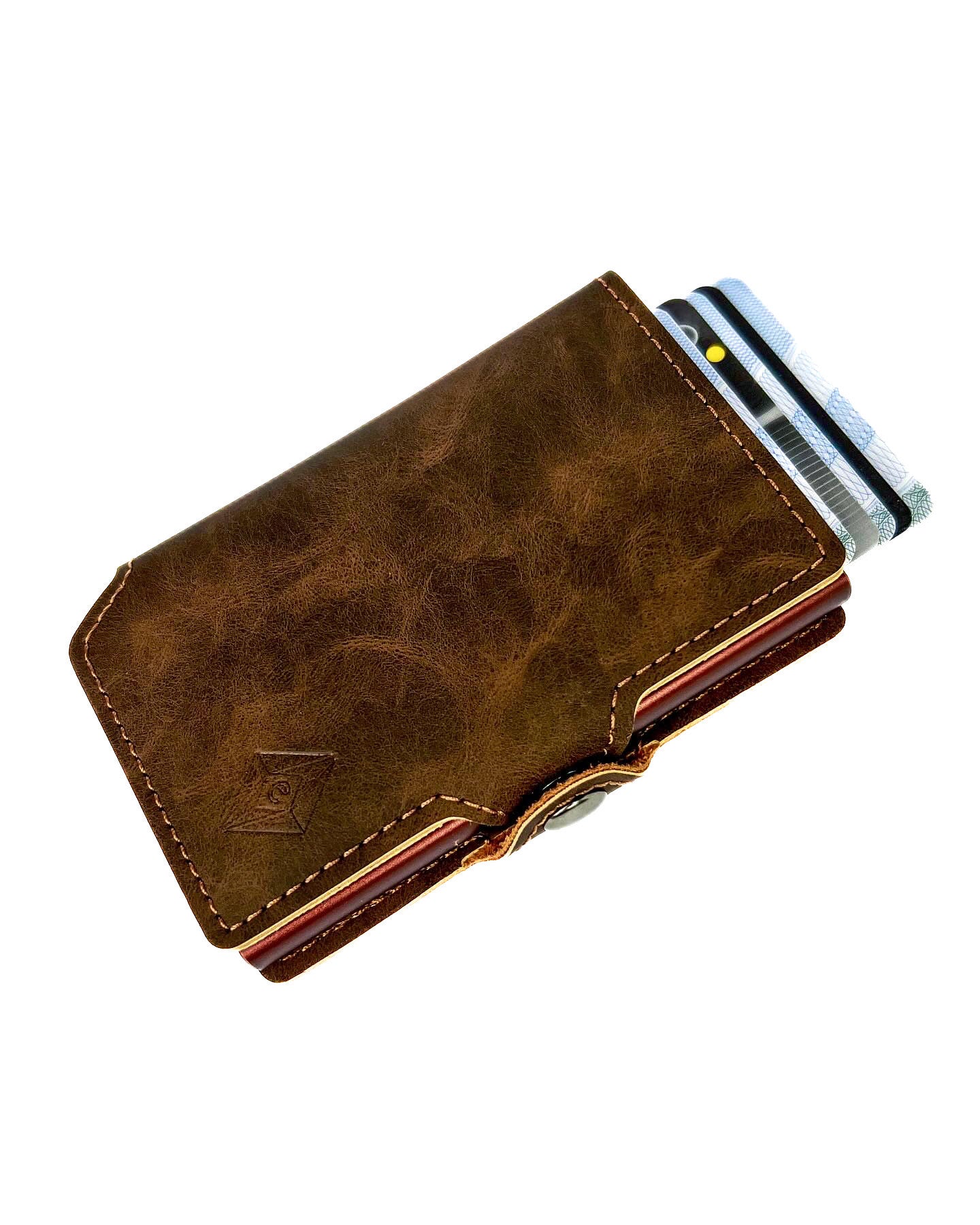 Card holder standard button chocolate. RFID. Serbia