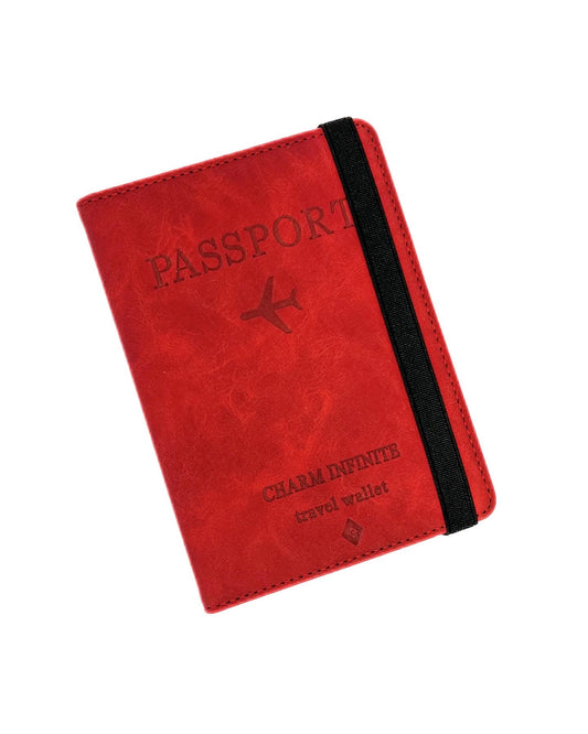 Passport holder red. RFID