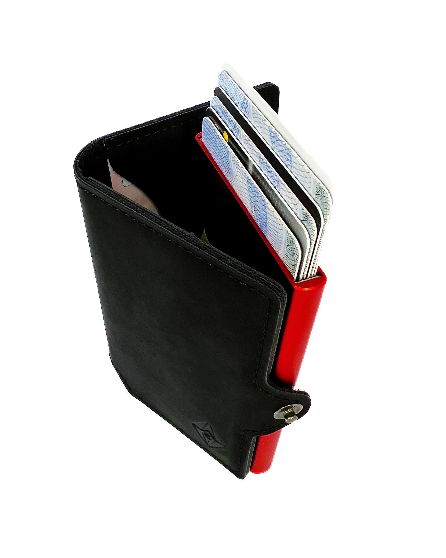 Card holder standard button black-red. RFID