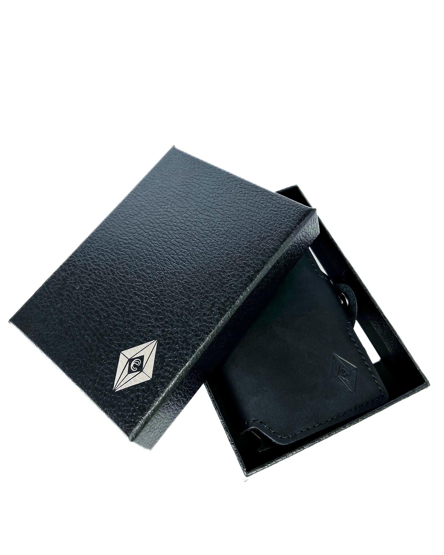 Card holder standard button black-red. RFID