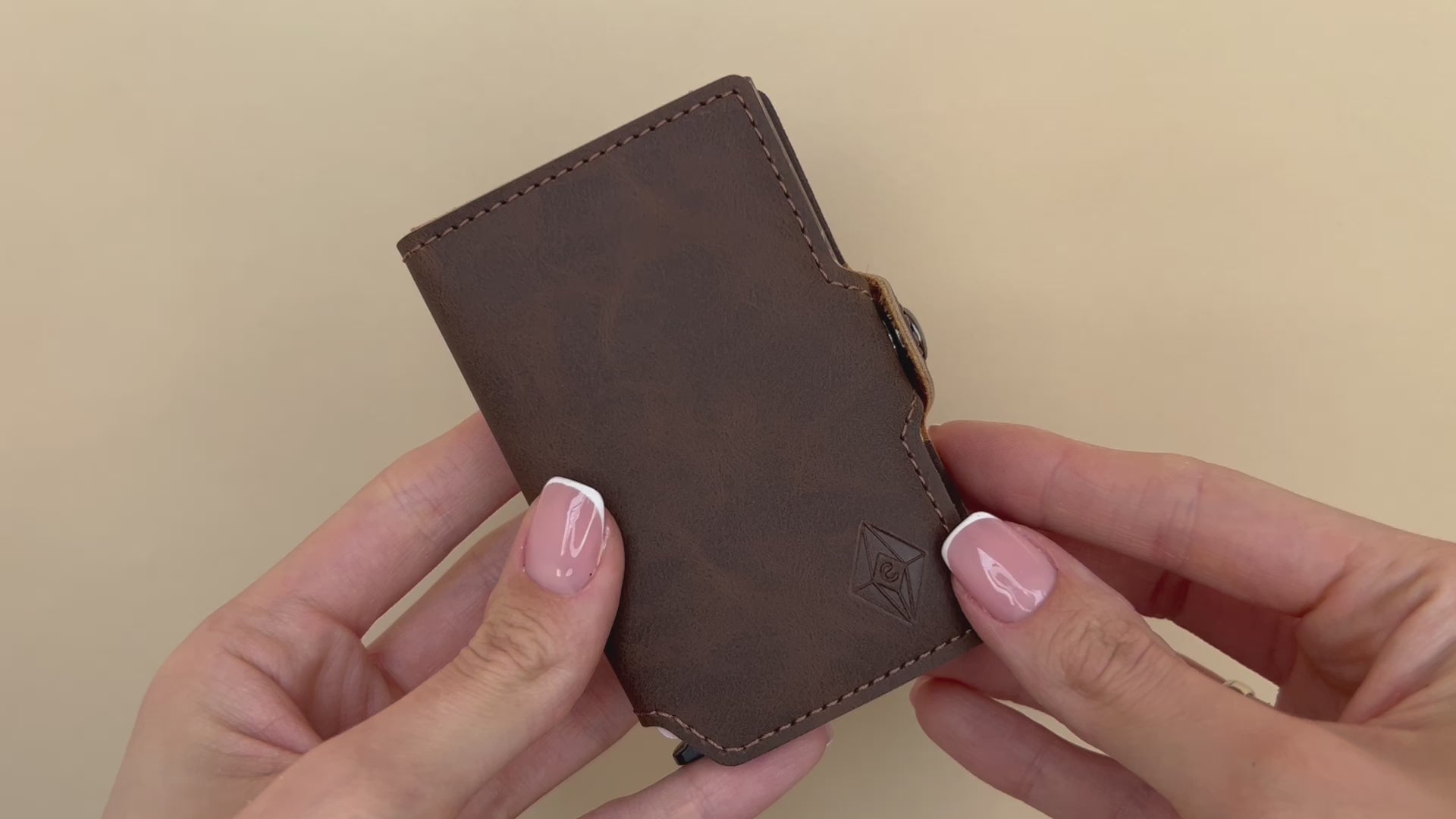 Card holder standard button chocolate. RFID. Serbia