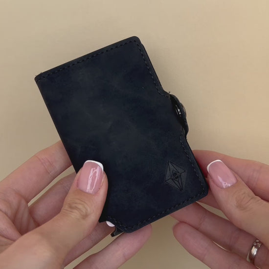 Card holder standard button black-red. RFID