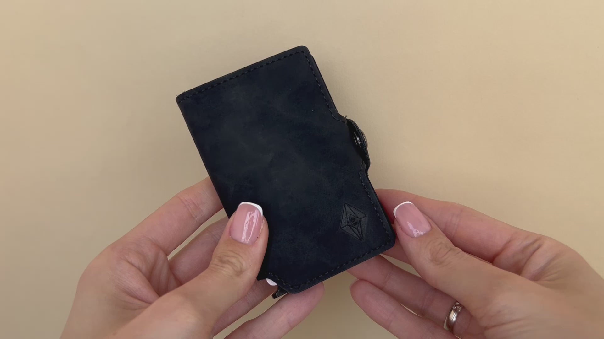 Card holder standard button black-red. RFID